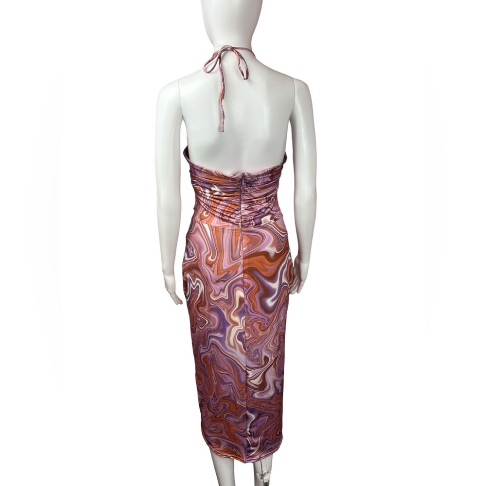 House of CB Kasia Purple Swirl Cutout Midi Dress - Picture 11 of 12
